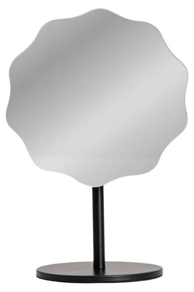 Zrcadlo HOMLA SCALLOP, černé, 20 cm