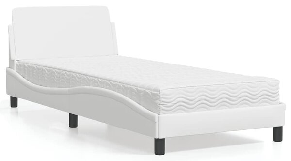 Postel s matrací Dover bílá 80 x 200 cm umělá kůže 3208298