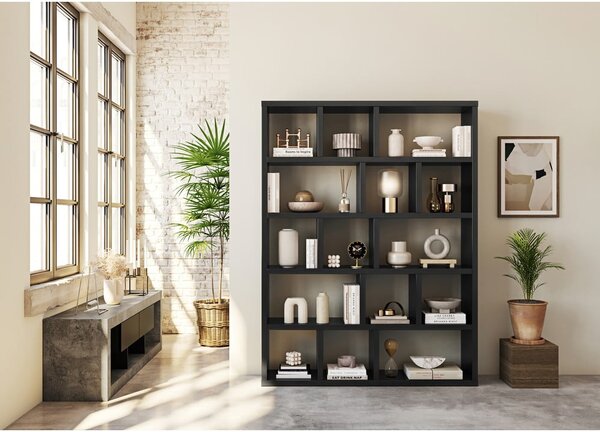 Šedo-černý TV stolek v dekoru betonu 175x52 cm Nara – TemaHome