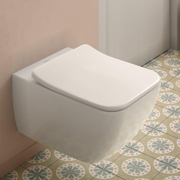 Villeroy & Boch Venticello závěsný klozet se splachovacím okrajem open flush bílý lesklý s povrchovou úpravou bez WC sedátka 4611R0R1