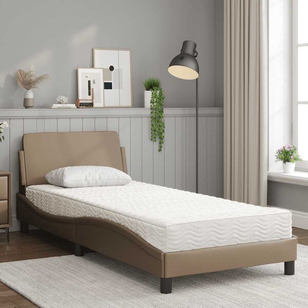Postel s matrací Dover cappuccino 80 x 200 cm umělá kůže 3208301