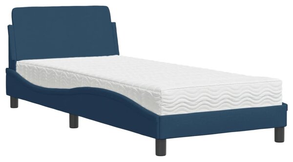 Postel s matrací Dover modrá 90 x 190 cm textil 3208310