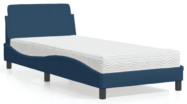 Postel s matrací Dover modrá 90 x 190 cm textil 3208310