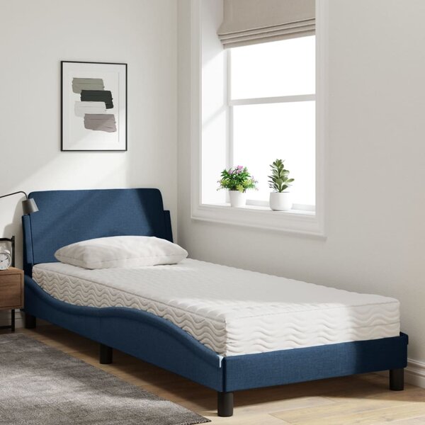 Postel s matrací Dover modrá 90 x 190 cm textil 3208310
