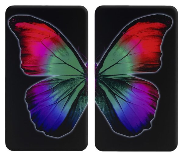 Kryty na sporák z tvrzeného skla v sadě 2 ks 52x30 cm Butterfly by Night – Wenko