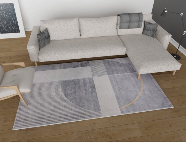 Šedý pratelný koberec 80x150 cm – Vitaus