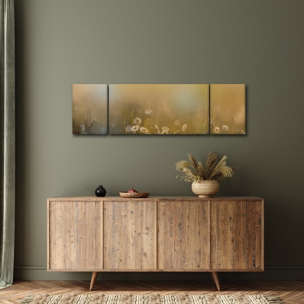Obraz - Olejomalba sedmikrásek (170x50 cm)