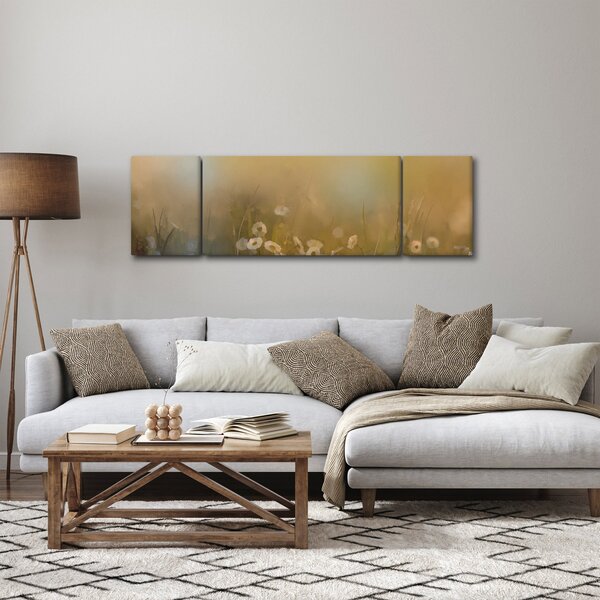 Obraz - Olejomalba sedmikrásek (170x50 cm)