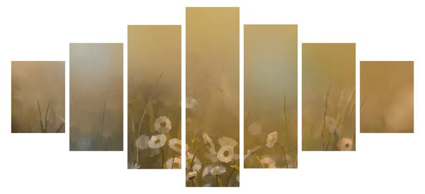 Obraz - Olejomalba sedmikrásek (210x100 cm)