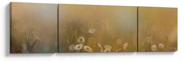 Obraz - Olejomalba sedmikrásek (170x50 cm)