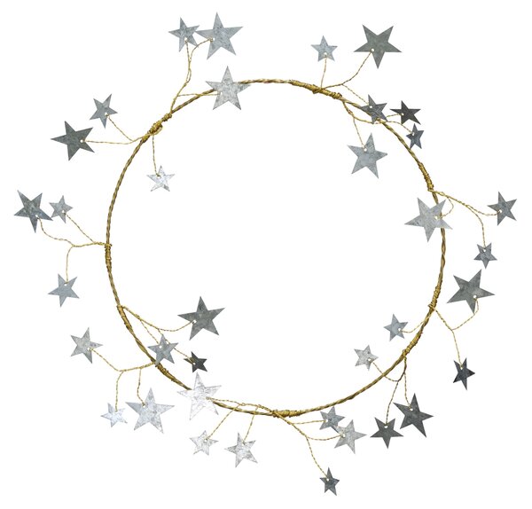 Kovový věnec Stars Antique 30 cm