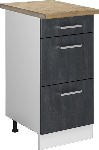 Spodní skříňka kuchyňské linky Vicco R-Line Černý beton 40 cm PD Dub, Model 47578