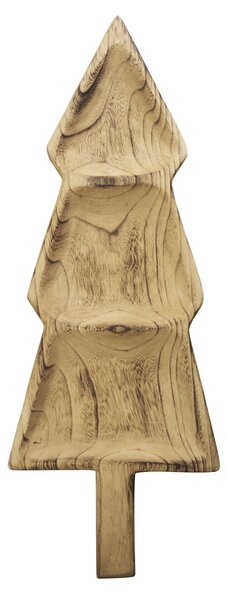 Dřevěný tác ve tvaru stromečku Paulownia 62 cm