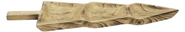 Dřevěný tác ve tvaru stromečku Paulownia 62 cm