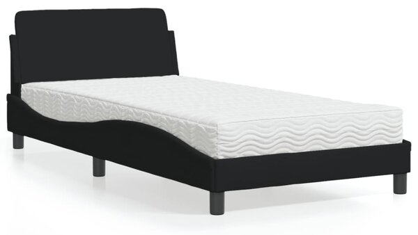 Postel s matrací Dover černá 100 x 200 cm textil 3208346