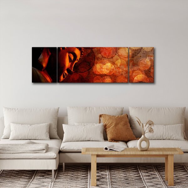 Obraz - Buddha v červených tónech (170x50 cm)