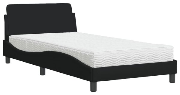 Postel s matrací Dover černá 100 x 200 cm textil 3208346