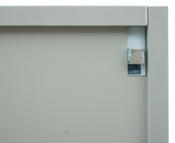 Zrcadlová skříňka HWC-B19b, koupelnová skříňka na stěnu, 6 polic vysoký lesk s certifikátem 70x80x16cm šedá