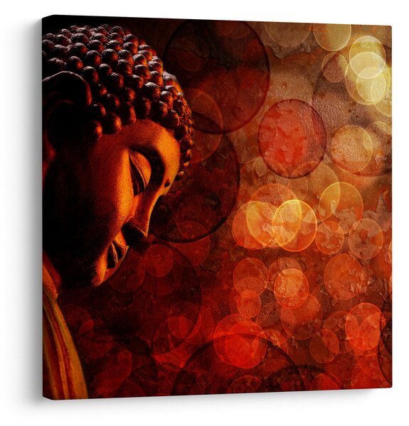 Obraz - Buddha v červených tónech (30x30 cm)