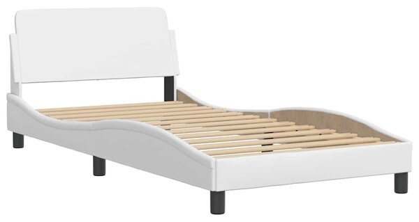 Postel s matrací Dover bílá 100 x 200 cm umělá kůže 3208358