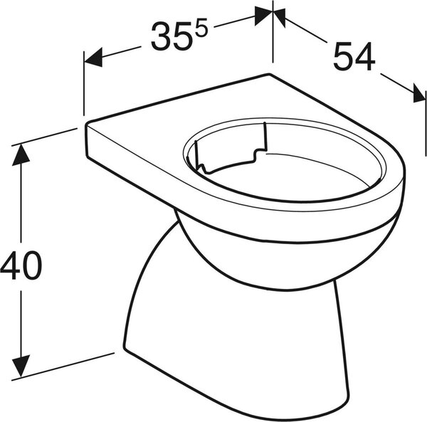 Geberit 500399012 Renova Splachovací klozet, svislý vývod