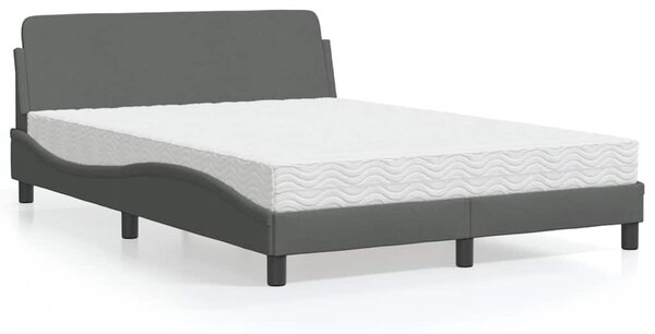 Postel s matrací Dover tmavě šedá 120 x 200 cm textil 3208365