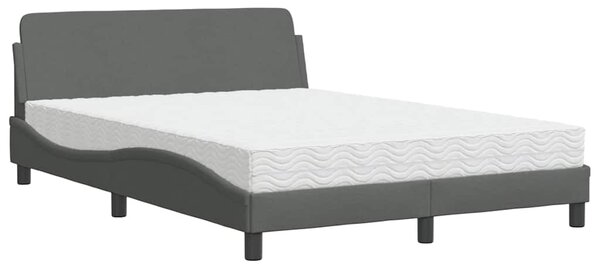 Postel s matrací Dover tmavě šedá 120 x 200 cm textil 3208365