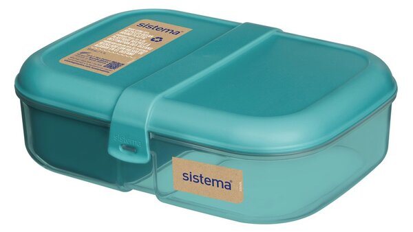 Set svačinového boxu s lahví - Svačinový box Ribbon 1,1 l a láhev Swift 480 ml, mix barev - SISTEMA Barva krabiček SISTEMA: Zelená
