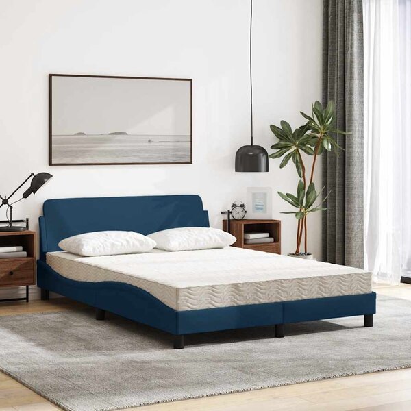 Postel s matrací Dover modrá 120 x 200 cm textil 3208370