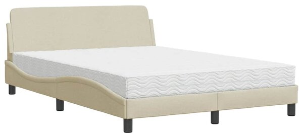 Postel s matrací Dover krémová 120 x 200 cm textil 3208369