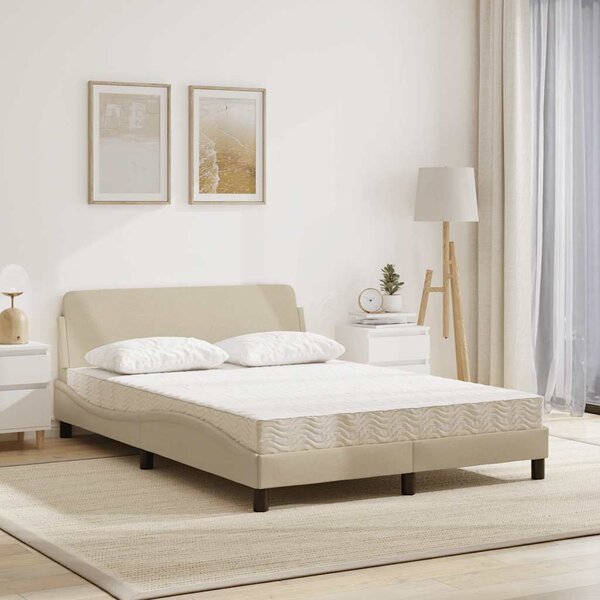 Postel s matrací Dover krémová 120 x 200 cm textil 3208369