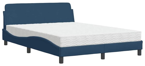 Postel s matrací Dover modrá 140 x 200 cm textil 3208410