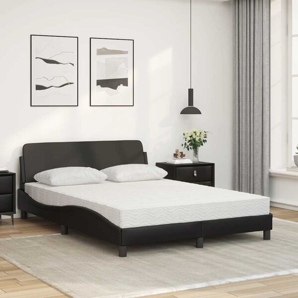 Postel s matrací Dover černá 120 x 200 cm umělá kůže 3208377