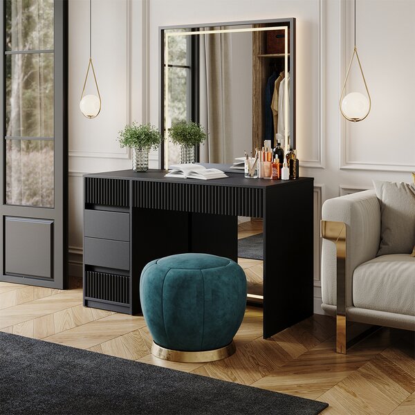 Toaletní stolek Vicco Omira Černá 120 cm Bez zrcadla, Model 50034