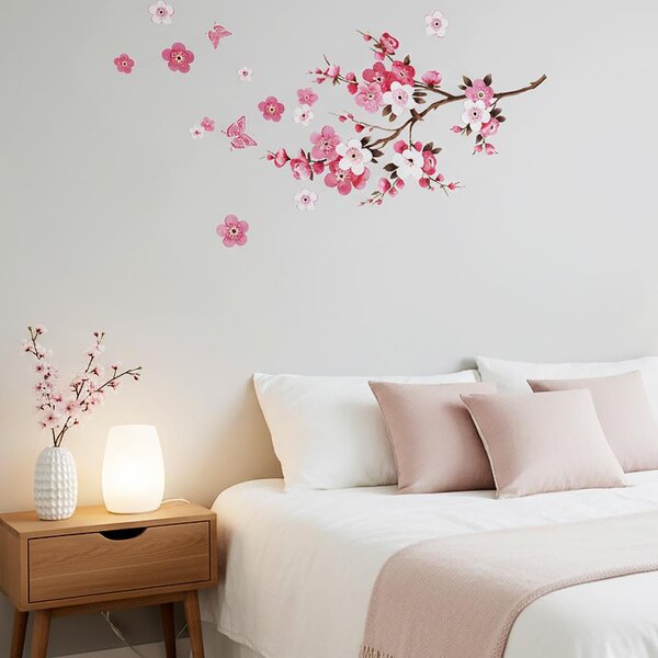 4Leaders Samolepka na zeď Sakura japonská třešeň 80×50 cm