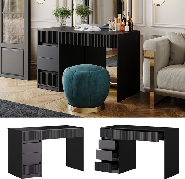 Toaletní stolek Vicco Omira Černá 120 cm Bez zrcadla, Model 50034