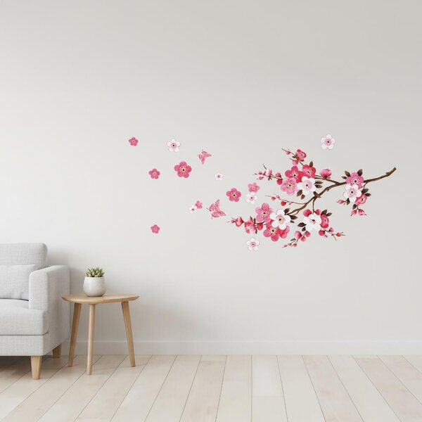 4Leaders Samolepka na zeď Sakura japonská třešeň 80×50 cm