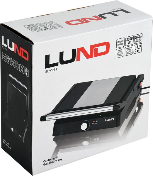 LUND Kontaktní gril 2000 W 3 v 1 Lund