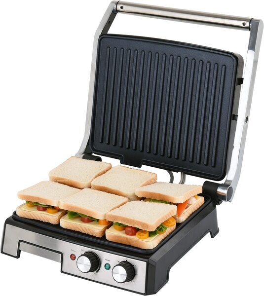 LUND Kontaktní gril 2000W 3 v 1 nerez Lund