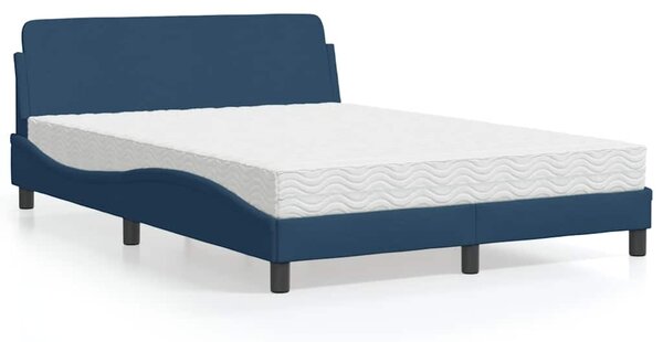 Postel s matrací Dover modrá 140 x 200 cm textil 3208410