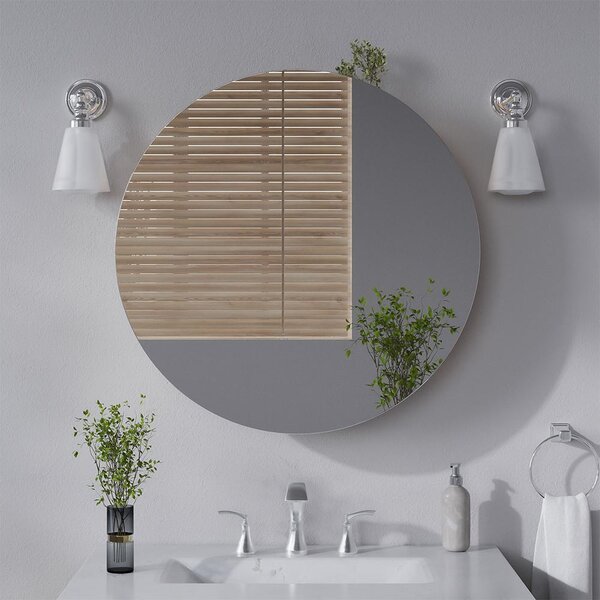 Koupelnová zrcadlová skříňka Vicco Loki Bílá 70 x 70 cm se 2 přihrádkami, Model 56223