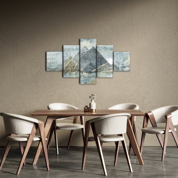 Obraz - Pyramidy v modrém filtru (125x70 cm)