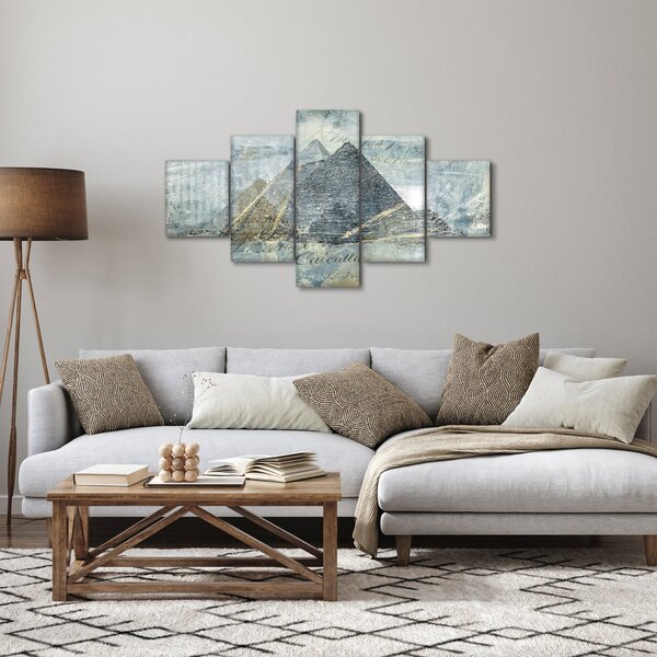 Obraz - Pyramidy v modrém filtru (125x70 cm)