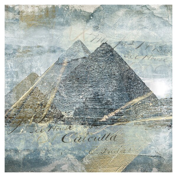 Obraz - Pyramidy v modrém filtru (30x30 cm)