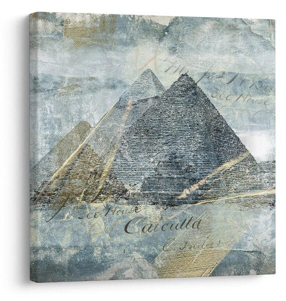 Obraz - Pyramidy v modrém filtru (30x30 cm)