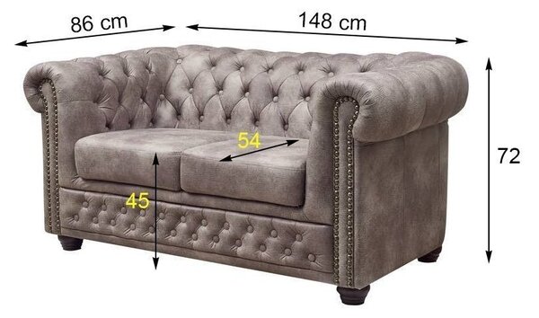 Pohovka Chesterfield Oxford 2M