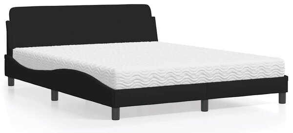 Postel s matrací Dover černá 160 x 200 cm textil 3208426