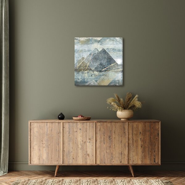 Obraz - Pyramidy v modrém filtru (30x30 cm)