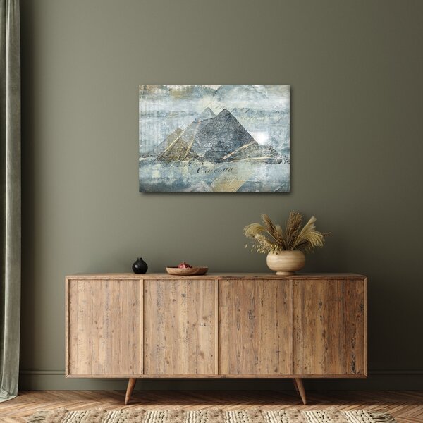 Obraz - Pyramidy v modrém filtru (70x50 cm)