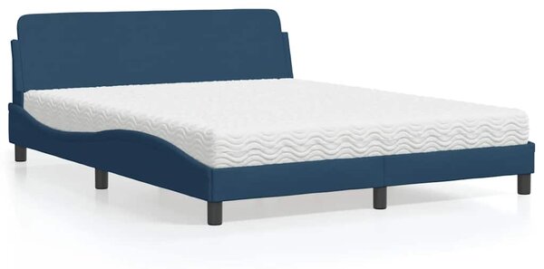 Postel s matrací Dover modrá 160 x 200 cm textil 3208430